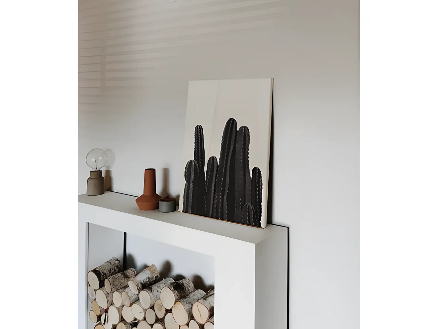 Best DECOWOOD Cuadro de madera Cactus Multicolor