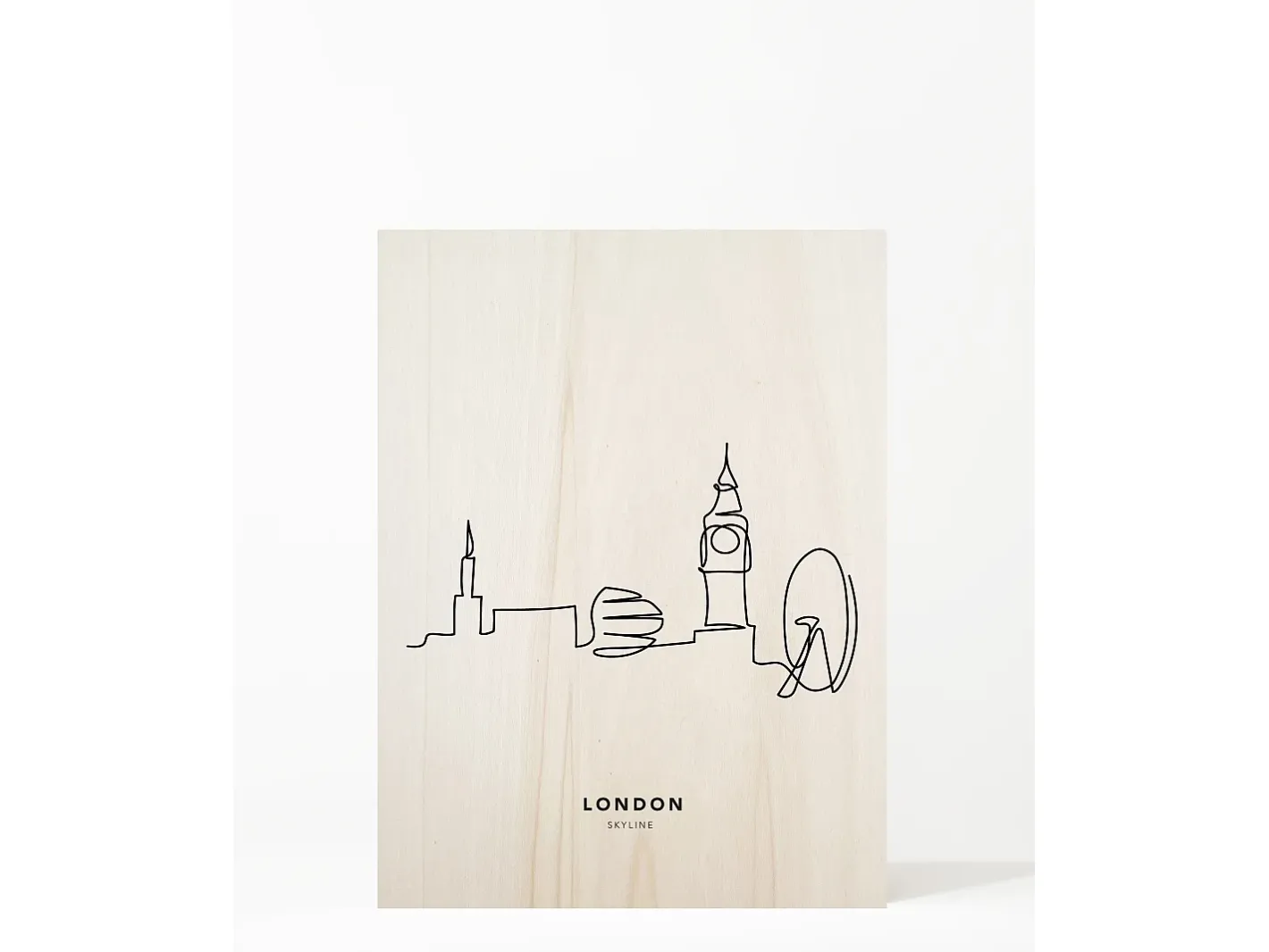 New DECOWOOD Cuadro de madera London Skyline Multicolor
