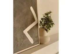 Outlet DECOWOOD Cuadro decorativo sobre lienzo de algodón con marco de madera negro pintado artesanalmente con pintura al oleo de 100x150cm - SILVANA - Multicolor