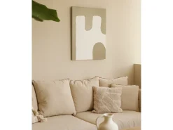 Online DECOWOOD Cuadro decorativo sobre lienzo de algodón pintado artesanalmente con pintura al oleo sin marco de 80x100cm - KIKA - Multicolor