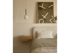 Clearance DECOWOOD Cuadro decorativo sobre lienzo de algodón con marco de madera marrón oscuro pintado artesanalmente con pintura al oleo de 80x100cm - SILVANA - Multicolor