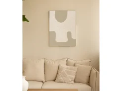 DECOWOOD Cuadro-Cuadro decorativo sobre lienzo de algodón pintado artesanalmente con pintura al oleo sin marco de 80x100cm - VARO - Multicolor