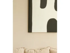 Sale DECOWOOD Cuadro decorativo sobre lienzo de algodón con marco de madera marrón oscuro pintado artesanalmente con pintura al oleo de 100x150cm - KIKA - Multicolor