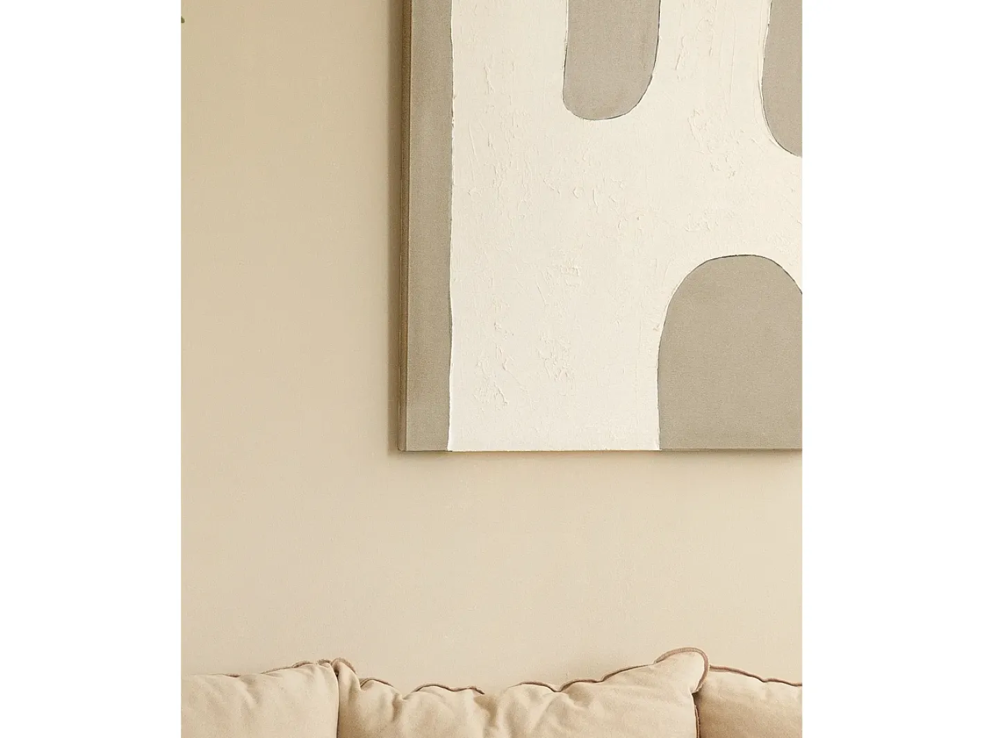 Discount DECOWOOD Cuadro decorativo sobre lienzo de algodón con marco de madera marrón claro pintado artesanalmente con pintura al oleo de 60x80cm - KIKA - Multicolor
