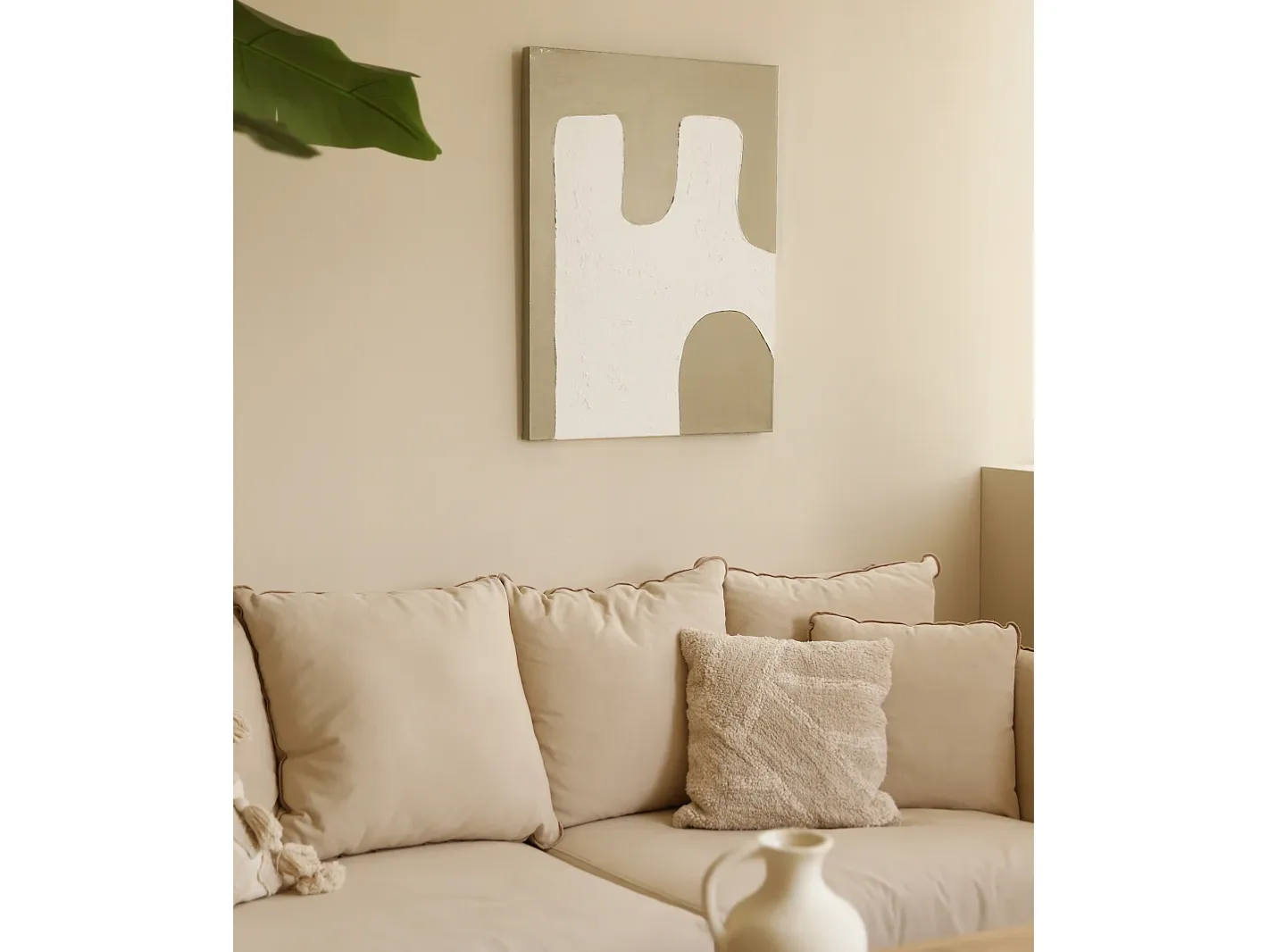 DECOWOOD Cuadro decorativo sobre lienzo de algodón pintado artesanalmente con pintura al oleo sin marco de 60x80cm - KIKA - Multicolor Best