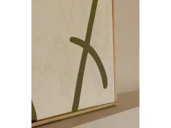 DECOWOOD Cuadro decorativo sobre lienzo de algodón con marco de madera marrón oscuro pintado artesanalmente con pintura al oleo de 100x150cm - VIRGINIA - Multicolor Outlet