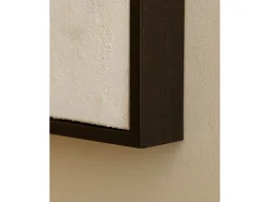 Hot DECOWOOD Cuadro decorativo sobre lienzo de lino con marco de madera marrón oscuro pintado artesanalmente con pintura al oleo de 100x150cm - NIKI - Multicolor