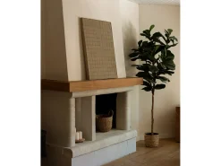 DECOWOOD Cuadro decorativo sobre lienzo de algodón pintado artesanalmente con pintura al oleo sin marco de 100x150cm - JAN - Dorado Outlet