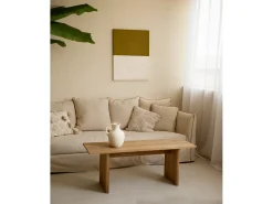 DECOWOOD Cuadro decorativo sobre lienzo de algodón con marco de madera negro pintado artesanalmente con pintura al oleo de 80x100cm - MARINA - Multicolor