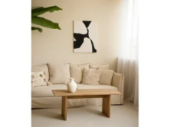 Clearance DECOWOOD Cuadro decorativo sobre lienzo de algodón pintado artesanalmente con pintura al oleo sin marco de 80x100cm - MISIA - Multicolor
