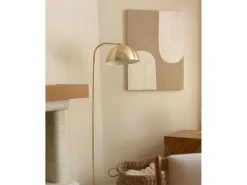 Hot DECOWOOD Cuadro decorativo sobre lienzo de lino con marco de madera marrón oscuro pintado artesanalmente con pintura al oleo de 60x80cm - NIKI - Multicolor