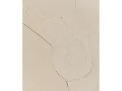 Outlet DECOWOOD Cuadro decorativo sobre lienzo de algodón con marco de madera marrón oscuro pintado artesanalmente con pintura al oleo de 100x150cm - GALA - Beige