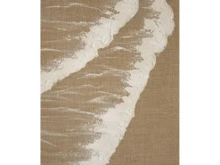 Online DECOWOOD Cuadro decorativo sobre lienzo de lino con marco de madera blanco pintado artesanalmente con pintura al oleo de 60x80cm - ADRIANA - Multicolor