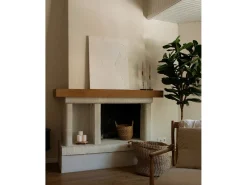 DECOWOOD Cuadro-Cuadro decorativo sobre lienzo de algodón con marco de madera blanco pintado artesanalmente con pintura al oleo de 100x150cm - LEO - Beige