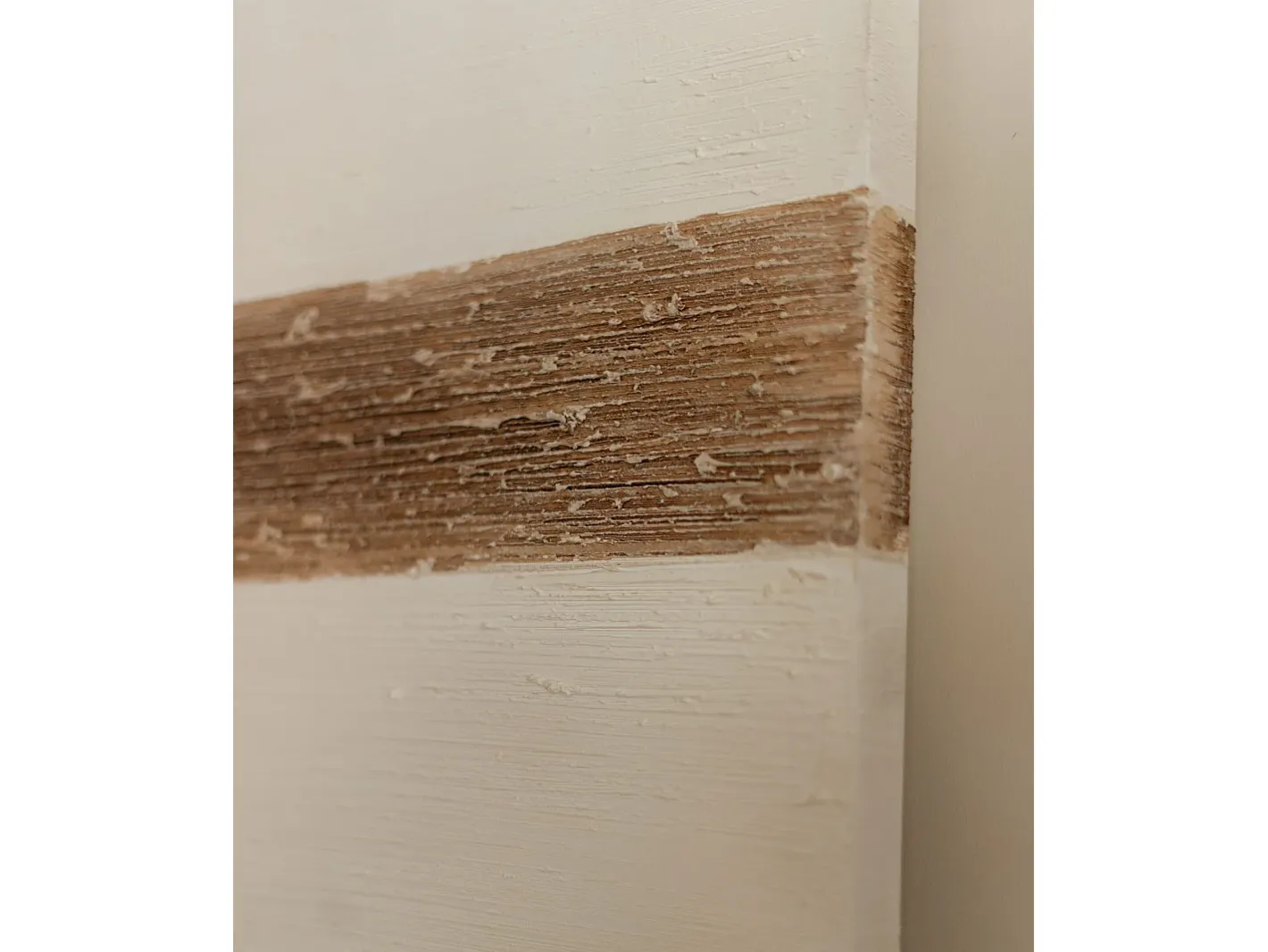 DECOWOOD Cuadro-Cuadro decorativo sobre lienzo de algodón con marco de madera marrón claro pintado artesanalmente con pintura al oleo de 100x150cm - BRISA - Multicolor