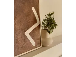 Best DECOWOOD Cuadro decorativo sobre lienzo de algodón con marco de madera blanco pintado artesanalmente con pintura al oleo de 80x100cm - SILVANA - Multicolor