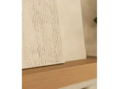 Hot DECOWOOD Cuadro decorativo sobre lienzo de lino con marco de madera negro pintado artesanalmente con pintura al oleo de 80x100cm - MARLENE - Multicolor