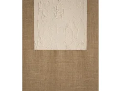 DECOWOOD Cuadro-Cuadro decorativo sobre lienzo de lino con marco de madera marrón claro pintado artesanalmente con pintura al oleo de 60x80cm - NIMBA - Multicolor
