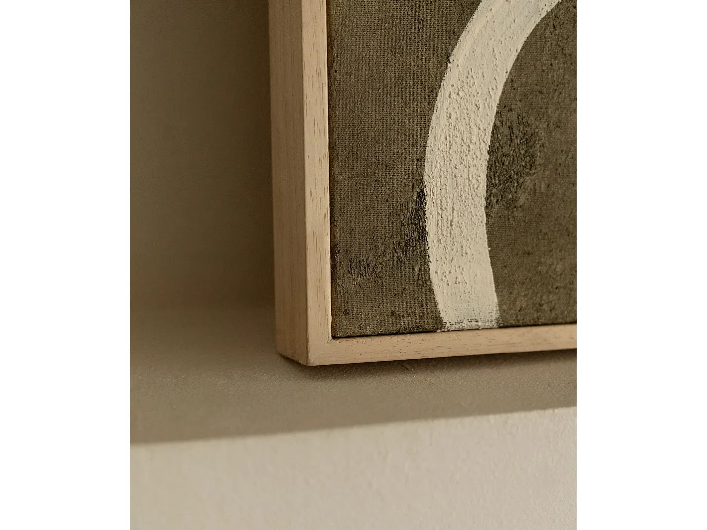Sale DECOWOOD Cuadro decorativo sobre lienzo de algodón con marco de madera marrón oscuro pintado artesanalmente con pintura al oleo de 100x150cm - SILVANA - Multicolor