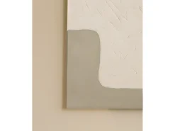DECOWOOD Cuadro decorativo sobre lienzo de algodón con marco de madera blanco pintado artesanalmente con pintura al oleo de 100x150cm - VARO - Multicolor Sale