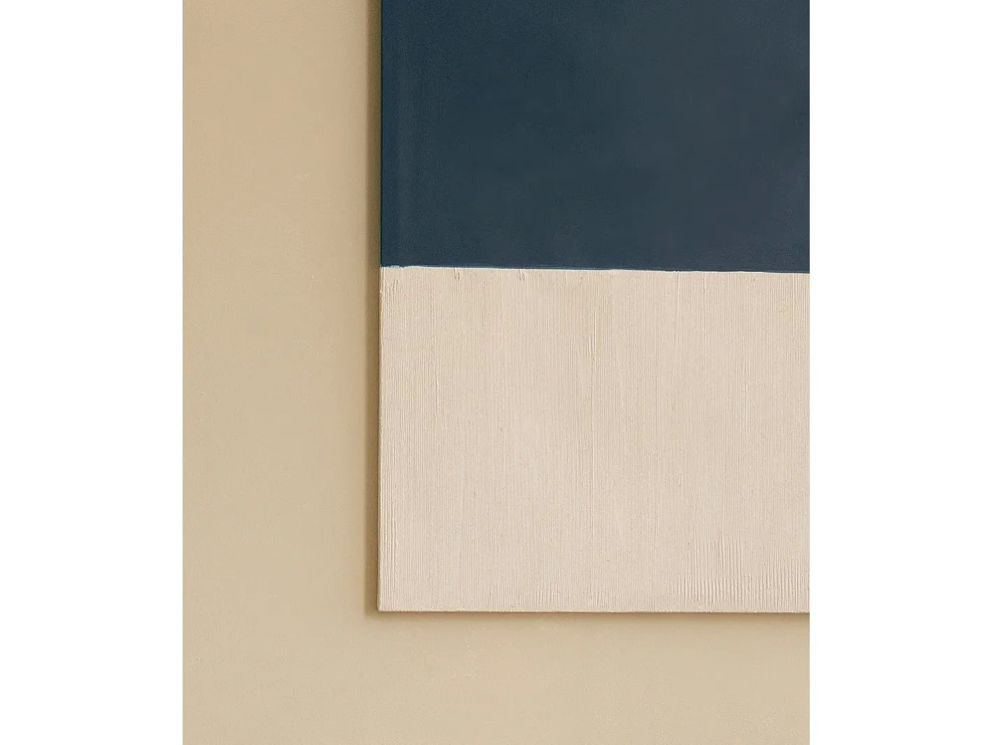 DECOWOOD Cuadro decorativo sobre lienzo de algodón con marco de madera marrón claro pintado artesanalmente con pintura al oleo de 100x150cm - MARINA - Multicolor Outlet