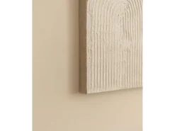 DECOWOOD Cuadro-Cuadro decorativo sobre lienzo de lino con marco de madera negro pintado artesanalmente con pintura al oleo de 80x100cm - NIKI - Multicolor