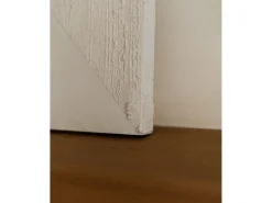 DECOWOOD Cuadro-Cuadro decorativo sobre lienzo de algodón con marco de madera negro pintado artesanalmente con pintura al oleo de 100x150cm - ADRIANA - Beige