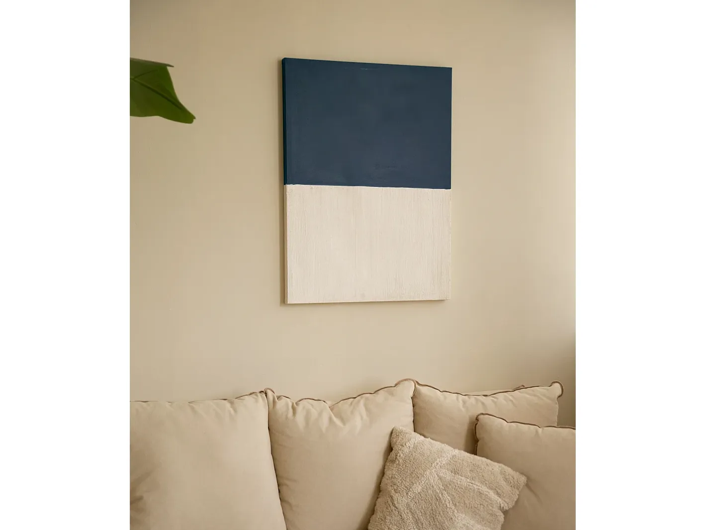 New DECOWOOD Cuadro decorativo sobre lienzo de algodón pintado artesanalmente con pintura al oleo sin marco de 80x100cm - MARINA - Multicolor