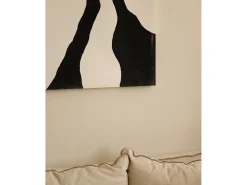 DECOWOOD Cuadro decorativo sobre lienzo de algodón con marco de madera blanco pintado artesanalmente con pintura al oleo de 60x80cm - KUSAMA - Multicolor Hot