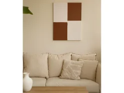 DECOWOOD Cuadro decorativo sobre lienzo de algodón con marco de madera negro pintado artesanalmente con pintura al oleo de 100x150cm - PRISMA - Multicolor
