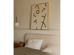 DECOWOOD Cuadro decorativo sobre lienzo de algodón con marco de madera negro pintado artesanalmente con pintura al oleo de 60x80cm - VIRGINIA - Multicolor Discount