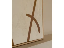 DECOWOOD Cuadro decorativo sobre lienzo de algodón con marco de madera negro pintado artesanalmente con pintura al oleo de 60x80cm - VIRGINIA - Multicolor Discount