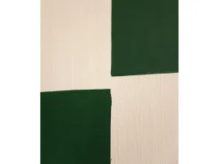 DECOWOOD Cuadro-Cuadro decorativo sobre lienzo de algodón con marco de madera blanco pintado artesanalmente con pintura al oleo de 80x100cm - PRISMA - Multicolor
