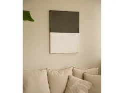 DECOWOOD Cuadro-Cuadro decorativo sobre lienzo de algodón con marco de madera marrón claro pintado artesanalmente con pintura al oleo de 100x150cm - MARINA - Multicolor