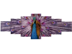 Sale MCW Cuadro H375 Pavo real (7 piezas), Pavo real Multicolor