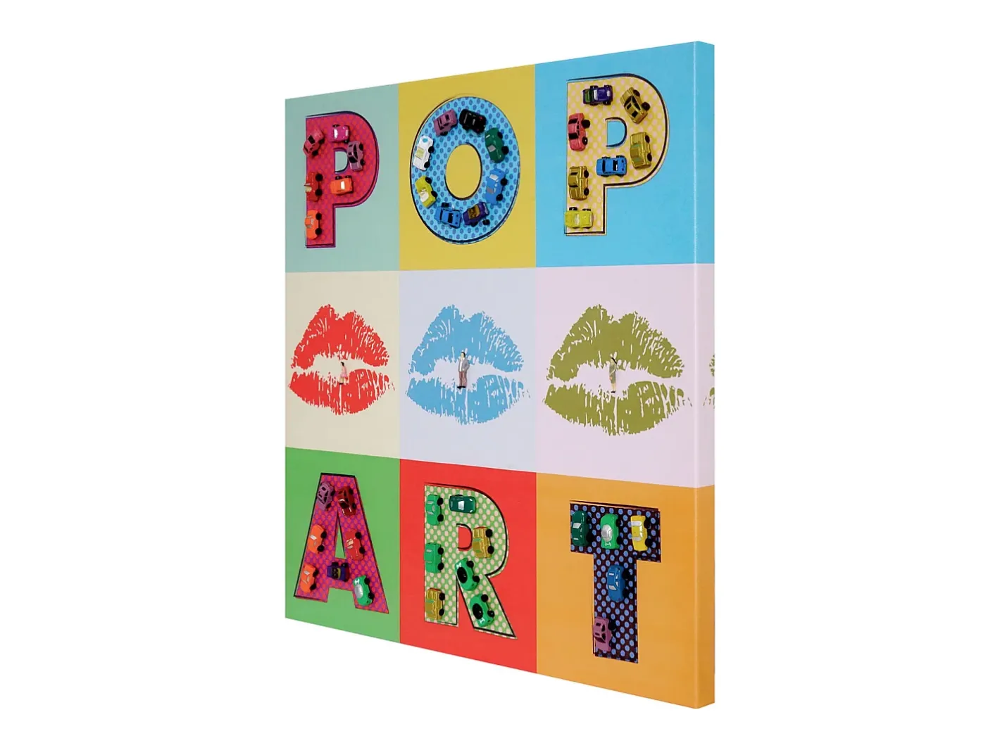 Online MCW Cuadro Pop Art + Coches Multicolor