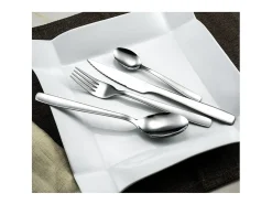 Amefa Cubierto-Cubertería de 24 piezas Hôtel - Acero inoxidable - Hoja microdentada - Colección Hôtel Plateado