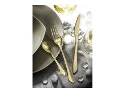 Best Amefa Cubertería de 16 piezas Instinct Champagne Mat - Acero Inoxidable Dorado
