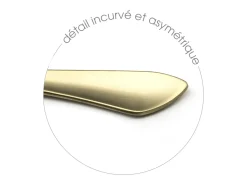 Best Amefa Cubertería de 16 piezas Instinct Champagne Mat - Acero Inoxidable Dorado