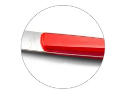 Outlet Lou Laguiole Cubertería de 24 piezas Montana Rouge - Mango de cristal , hoja de acero inoxidable microdentada, diseño contemporáneo Rojo