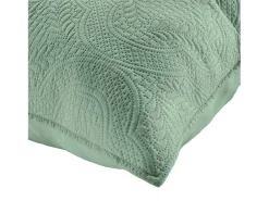 Douceur d'intérieur Cubre Cama Acolchado y 2 Fundas de Almohada Romane Verde