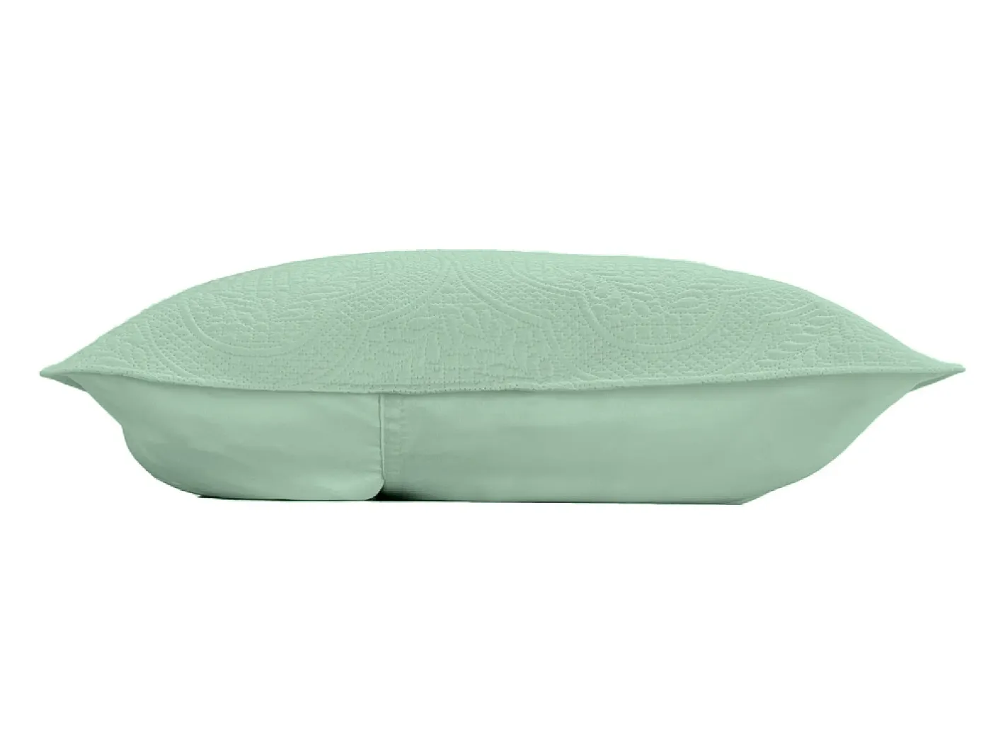Douceur d'intérieur Cubre Cama Acolchado y 2 Fundas de Almohada Romane Verde