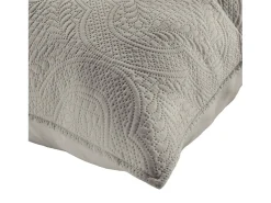 Douceur d'intérieur Ropa De Cama-Cubre Cama Acolchado y 2 Fundas de Almohada Romane Gris