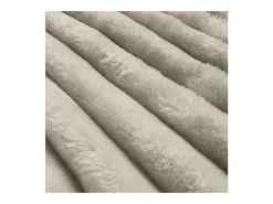 Soleil d'ocre Cubrecama de franela y terciopelo 220x240 cm HIMALAYA crudo, por Beige