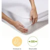 Outlet Cambia tus muebles Cubrecolchón acolchado de 90x190-200x26 cm absorbente y transpirable en blanco Zafir