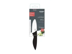 Mobilibrico Cuchillo de Cerámica 16,6 cm con Mango Soft y Funda Protectora Negro Outlet