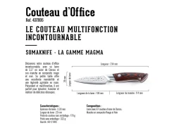 Discount Somagic Cuchillo de oficina de 3,5 pulgadas, gama Magma - Rojo
