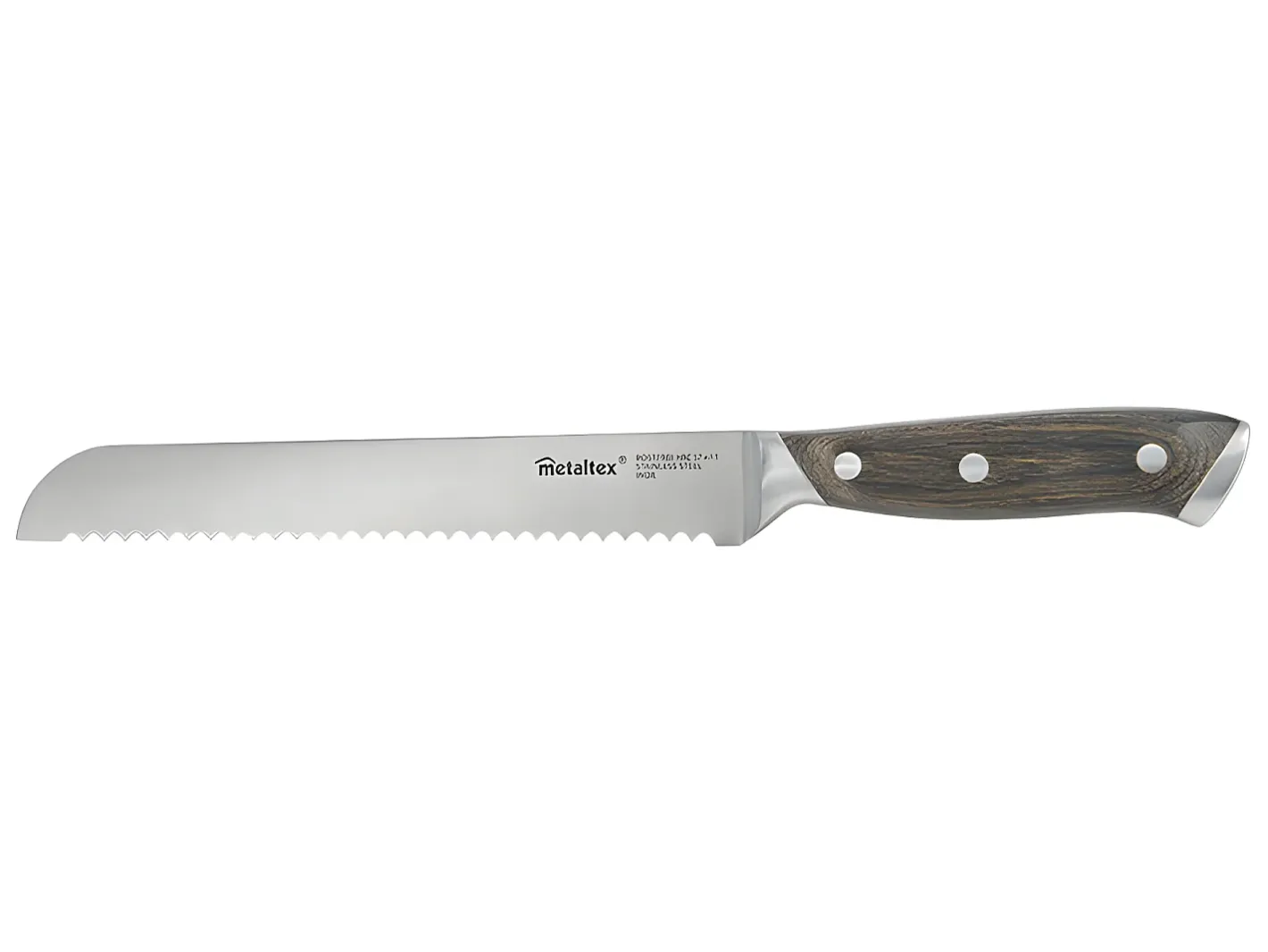 METALTEX Cuchillo de Pan HERITAGE 20 cm Madera Pakka Acero Inoxidable Molibdeno-Vanadio Best