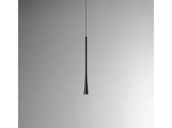 Dafne - Lámpara colgante LED negra 7W 3000K IP20 - Plafón LED de diseño minimalista en aluminio - Fuente de alimentación incluida - L. máx. 190cm Negro Best