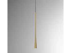 Dafne - Lámpara colgante LED oro 7W 3000K IP20 - Plafón LED de diseño minimalista en aluminio - Fuente de alimentación incluida - L. máx. 165cm Dorado